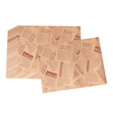 Maxbell Food Paper Sheets Oilproof Baking Paper for Fries Burger Restaurant Supplies 20 Newspaper Pattern