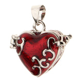 Maxbell 2 Pieces Blue Red Enamel Love Heart Cremation Keepsake Urn Memorial Pendant