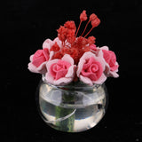 1/12 Dollhouse Miniature Small Red Plant Rose Flower Arrangement Oanment - Aladdin Shoppers