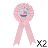 Maxbell 2xPink It is a Girl Badge Rosette Baby Shower Party Accessory
