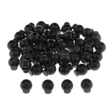 Maxbell 50Pcs Single Hole Spring Plastic Round Toggle Stopper Cord Locks End 15mm - Aladdin Shoppers