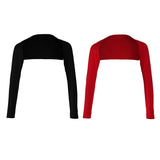 Maxbell Black Red Women One-piece Long Sleeve Arm Cover Shrug Bolero Hijab Muslim