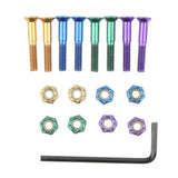 Maxbell 8pcs Replacement Skateboard Truck Hardware Set Longboard Screws Bolts Nuts D 25mm - Aladdin Shoppers