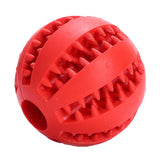 Maxbell Maxbell 7cm Rubber Ball Chew Treat Cleaning Pet Dog Training Teeth Toy Red