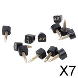 Maxbell 7xFootful 6 Pair of Black PU Heel Plate for High-Heeled Shoes 9x10mm 604A Style