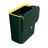 Maxbell Kitchen Compost Bin Dustbin Slim Garbage Can for Counter Top Bedroom Cabinet Green