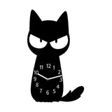 Cat Clock Compact Animal Modern Decorative Clock for Entrance Bedroom Office Wall Clock