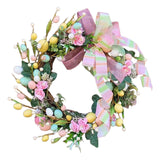 Maxbell Artificial Easter Wreath for Front Door Durable for Window Seasons Patio