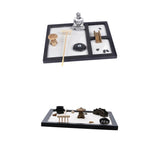 Maxbell 2Pcs Buddha Zen Sandbox Meditation Sand Box Garden Tabletop Decor