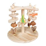 Maxbell Bird Rotating Perch Toy Wooden Parrot Toys for Conures Cockatiels Parrotlets