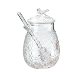 Maxbell Honey Pot with Dipper Sturdy Glass Honey Dispenser for Party Kitchen Wedding