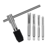 Maxbell Screw Thread Taps Easy to Use Hardware Waterproof High Hardness Repair Tools 5 Pieces With Handle