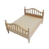 Maxbell 2pcs 1:12 Scale Dollhouse Double Bed Collection Bedd for Kids