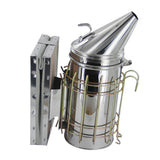 Maxbell Beekeeping Stainless Steel Bee Hive Smoker w/Heat Shield & J Hook Beehive Tool