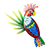 Maxbell Maxbell Metal Parrot Wall Art Decor 3D Wall Art Sculptures for Outdoor Fence Indoor Pink