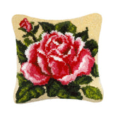 Maxbell 2 Pieces Flower Pattern Latch Hook Kits Pillow Case Cushion Cover