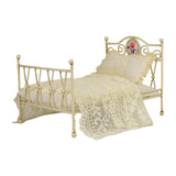 Maxbell 1/6 Dollhouse Bed DIY Scene Accessories Mini Bed for Bedroom Room Decoration A