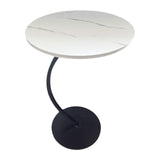 Sofa Side Table Modern Rustic Coffee End Table for Bedroom Balcony Apartment White