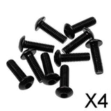 Maxbell 4x10x Decorative License Plate Frame Aluminum Bolt Screws Cover 16x5mm Black