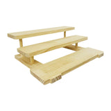 Maxbell Wooden Storage Shelf Modern Teaware Display Shelf for Ornaments Figures Toys wood and 3 layer