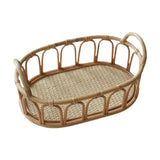 Maxbell Serving Tray Fashion Rattan Fruit Basket for Apartment Family Reunions Party