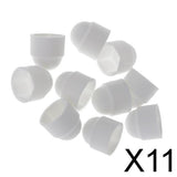 Maxbell 11x10pcs M6 White Dome Bolt Nut Protection Caps Cover Hexagon Screws