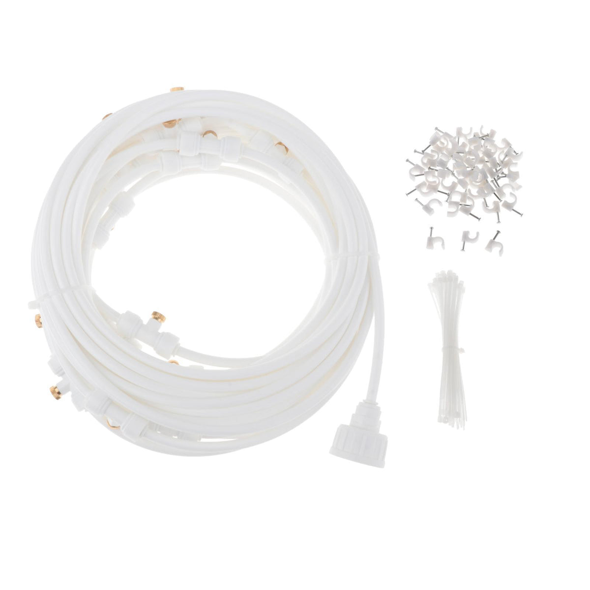 Maxbell Misting Cooling System Outdoor Misting System for Greenhouse Backyard Garden White