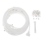 Maxbell Misting Cooling System Outdoor Misting System for Greenhouse Backyard Garden White