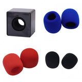 Maxbell ABS Mic Microphone Interview Square Cube Flag Station + 6 Foam Covers