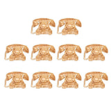 Maxbell 10pcs Phone Shaped Rustic Wooden Pieces Slices Wooden Embellishment Wedding Table Scatter Decoration Crafts Children DIY Manual Patch - Aladdin Shoppers