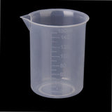 Maxbell 5pcs Assorted Sizes Plastic Lab Beakers Test Measuring Graduated Cup