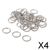 Maxbell 4x50 Pieces Car Oil Drain Plug Gaskets N0138157 for Audi S4 A4 Q5 VW Touareg