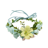 Maxbell Floral Crown Headpiece Garland Headbands for Vacation Wedding Festival Party Green