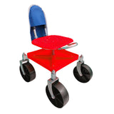 Maxbell Garden Rolling Work Seat Sturdy for Gardener Planting Outdoor House Cleaning red with bag