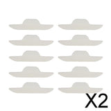 Maxbell 2x10 Pieces Disposable Neck Sweat Pads Collar Self-Adhesive Neck Pad White
