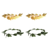 Maxbell 4 Pieces Gold Green Leaf Roman Greek Goddess Laurel Wreath Party Headband