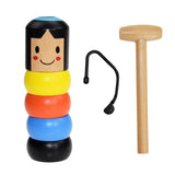 Maxbell 3xUnbreakable Immortal Wooden Man Magic toy Stubborn tumbler Stage Trick Props