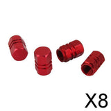 Maxbell 8x4x Aluminum Tire Wheel Rims Stem Air Valve Caps Tyre Cover Car Truck Red