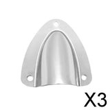 Maxbell 3x316 Stainless Steel Large Clam Shell Vent Wire Cable Cover For Boats Marine