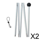 Maxbell 2xTent Rods Canopy Poles Awning Support Pole Outdoor Gardening Shelter Tent Poles