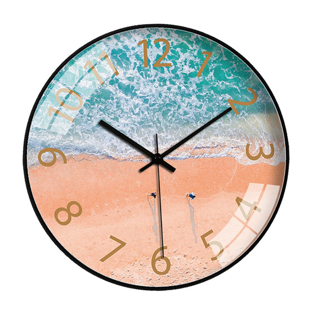 Maxbell Maxbell 12" Wall Clock Arabic Numerals Clocks for Home Office Decor Black pointer