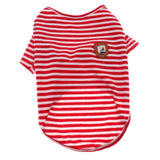 Maxbell 2Pcs M Dog Shirts Striped Dog T-Shirt Puppy Clothes Small Medium Large Dogs