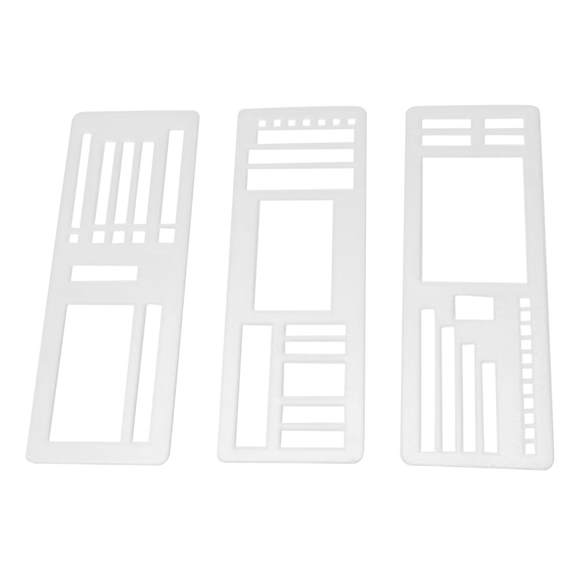 Maxbell 3 Pieces Journal Stencils Planner Stamps Notebook Lines Handmade Lightweight Style A