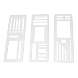 Maxbell 3 Pieces Journal Stencils Planner Stamps Notebook Lines Handmade Lightweight Style A