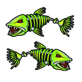 Maxbell Maxbell 2pcs Fish Bone Kayak Decal Sticker for Fishing Boat/Car/Truck/Window