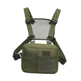 Maxbell Carry Pouch Wear Resistant with Adjustable Straps Fashion Practical Vest Bag Green