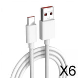 6xUSB to Type C Cable Data Cord 7A 100W for Smart Phones Type C Devices 1m