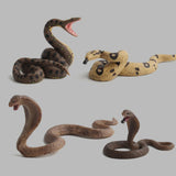 Maxbell Set of 4pcs Python Boa Cobra Snake Model Plastic Wildlife Jungle Forest Ocean Animals Action Figure Eduactional Toys Playset - Aladdin Shoppers