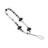 Maxbell Acrylic Beaded Phone Strap Anti Lost Lanyard Stylish for Kids Women Car Keys A