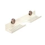 Maxbell Suction Cup Shower Shelf Portable Bathroom Organizer for Kitchen Dorm Toilet White Length 40cm